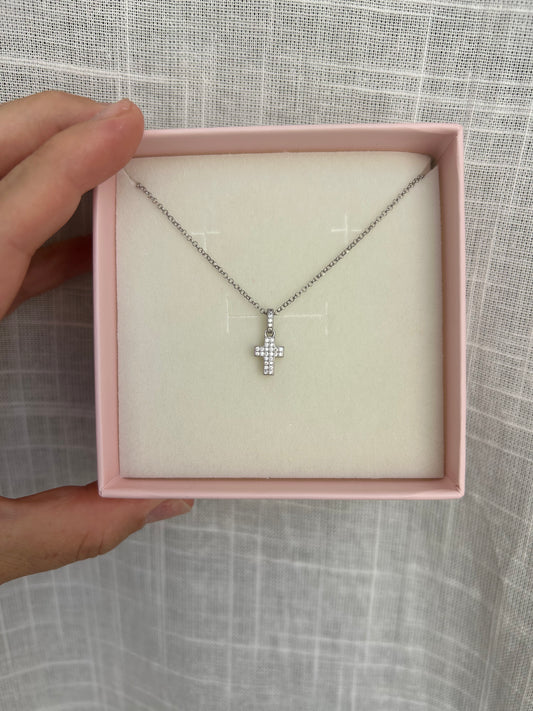 Collana Croce Salvini con Zirconi Argento 925