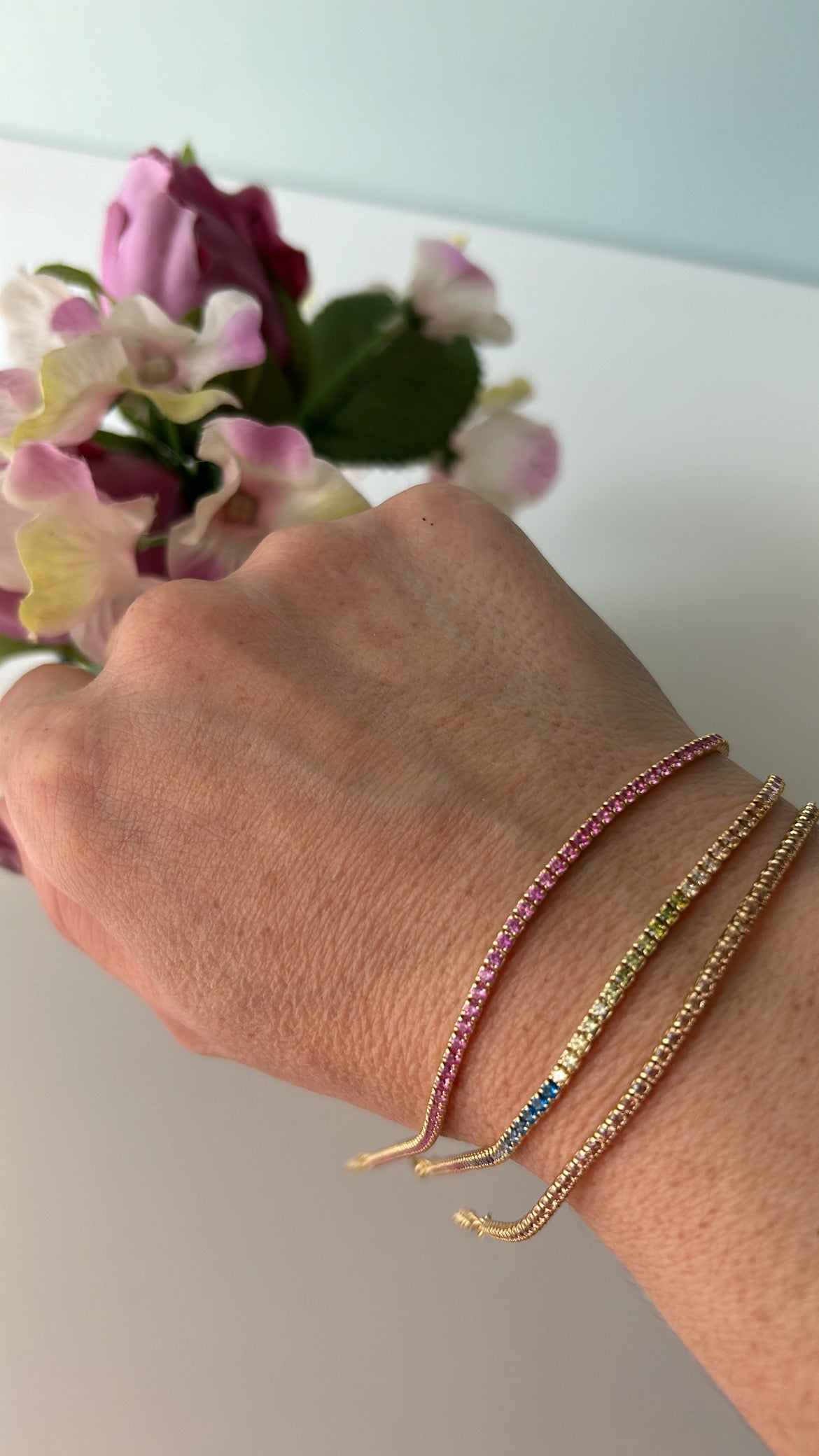 Bracciale Tennis regolabile Gold