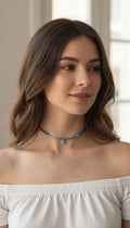 Collana Choker Cordino e Cuoricino Smaltato in Argento 925