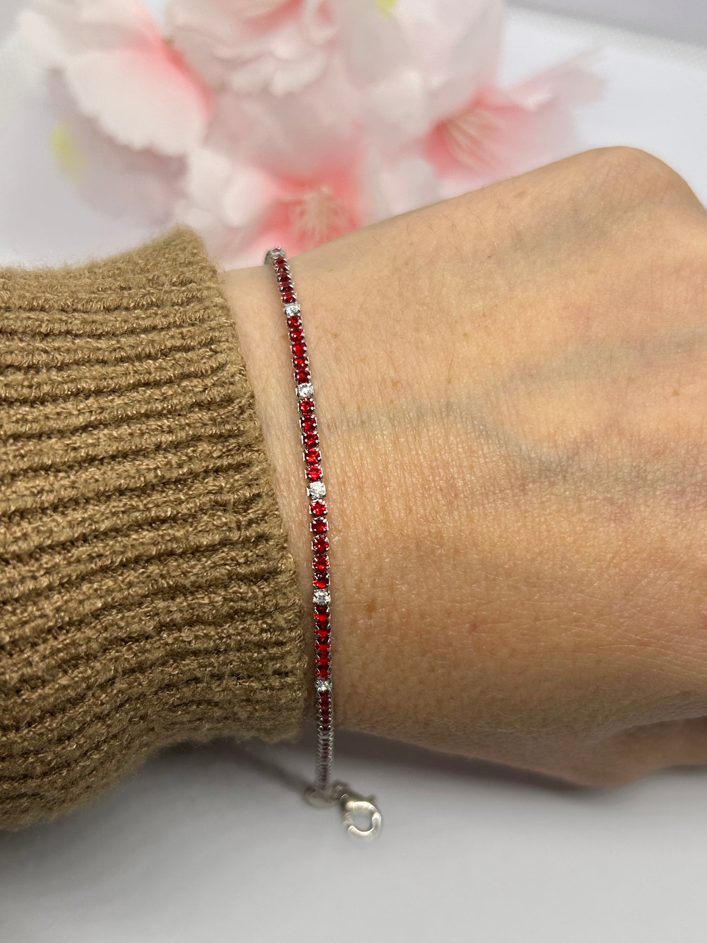 Bracciale Tennis regolabile silver