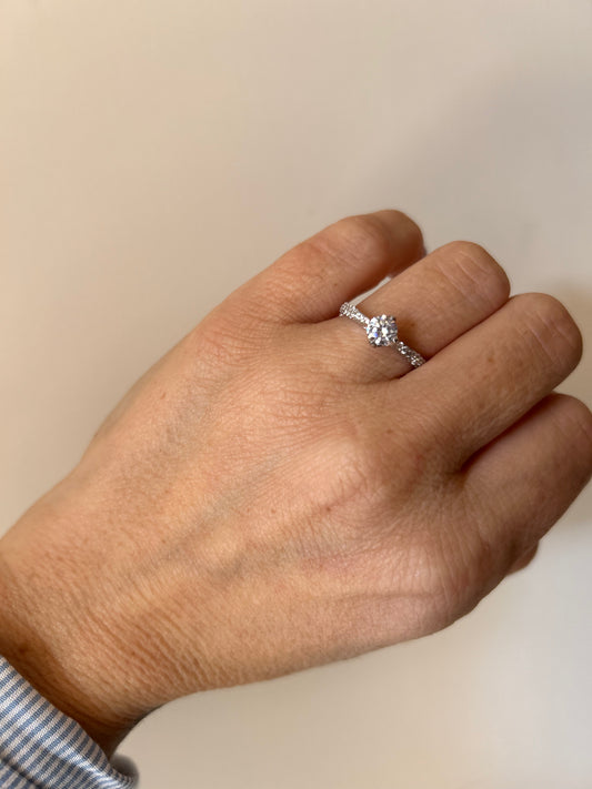 Anello solitario prestige