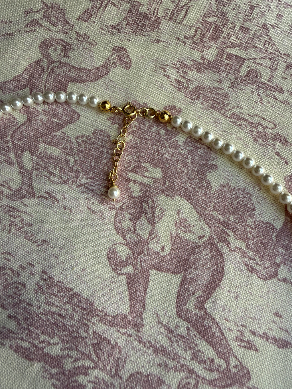 Chocker perle e letterina personalizzata - argento 925
