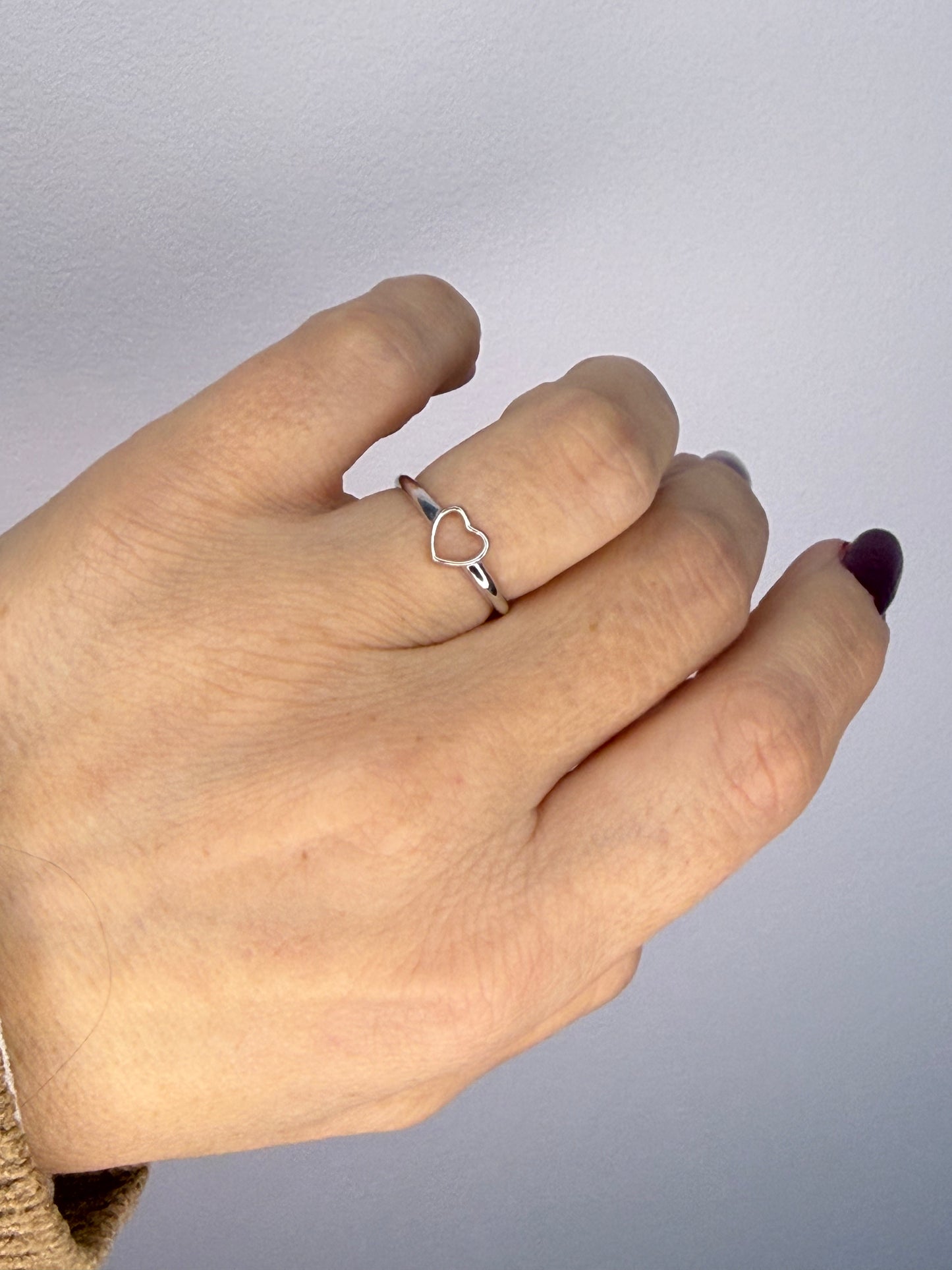 Anello Cuore Mio in Argento 925 Regolabile Minimal