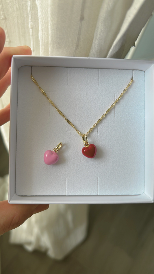 Collana cuore smaltato