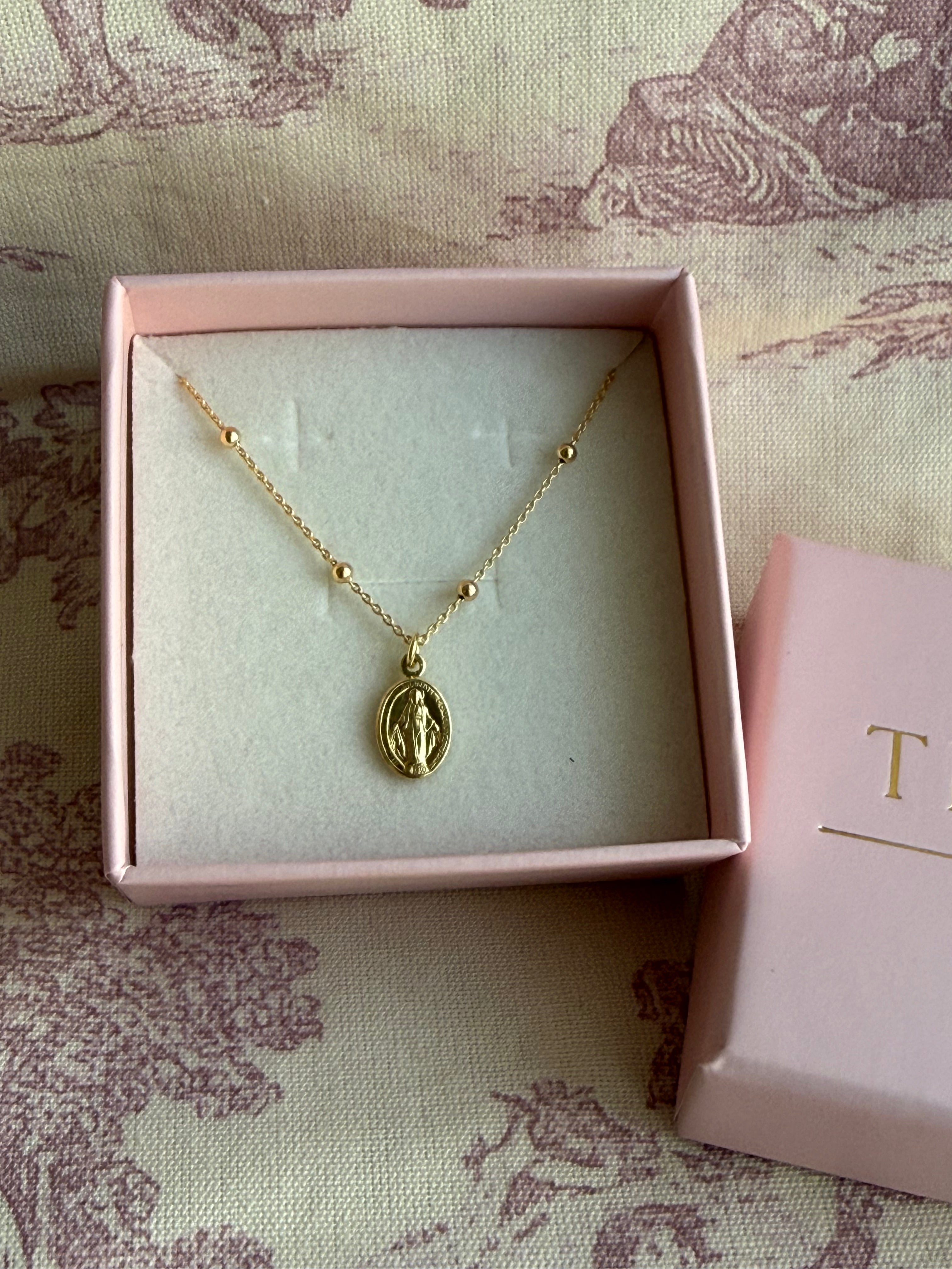 Collana con Madonnina miracolosa in Argento 925