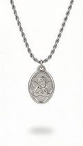 Collana Sigillo Angelico Angelo Custode Acciaio Inossidabile Regolabile 40-45cm