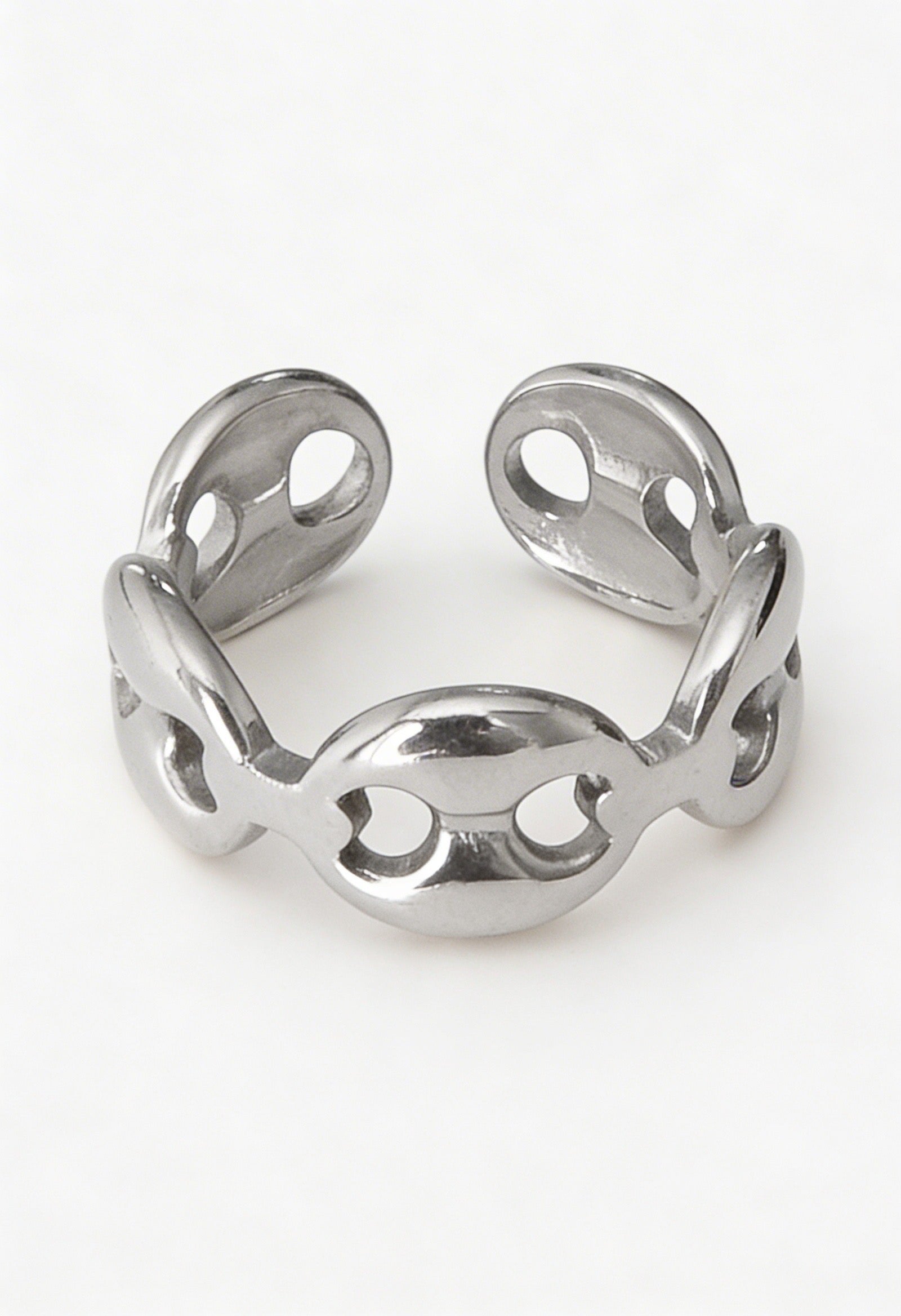 Anello Marea Maglia Marina Regolabile silver
