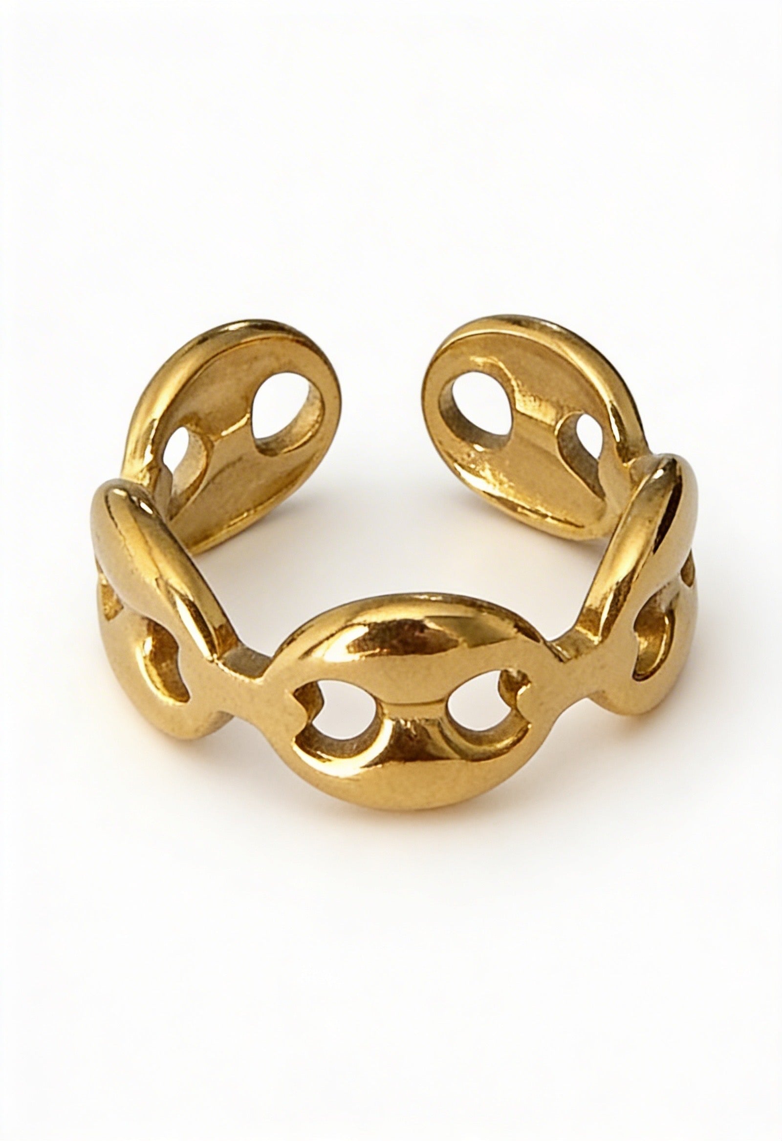 Anello Marea Maglia Marina Regolabile Gold