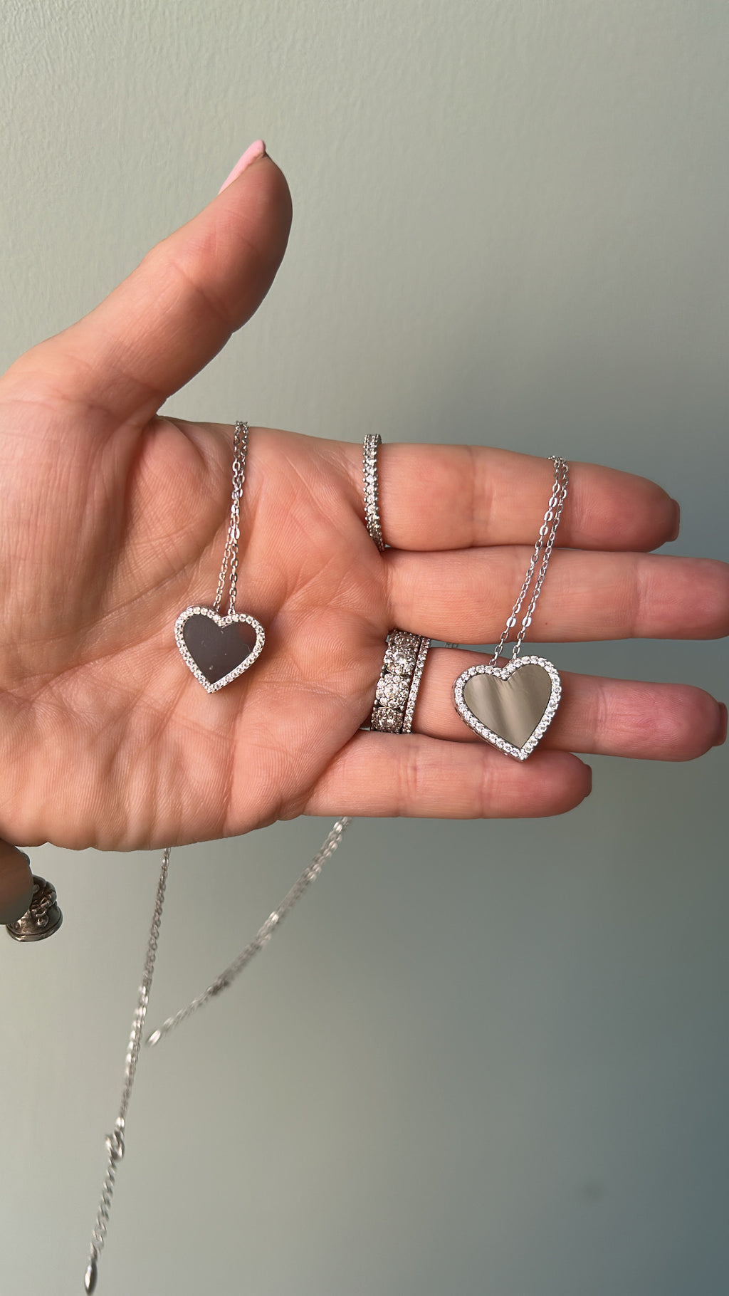 Collana cuore specchio