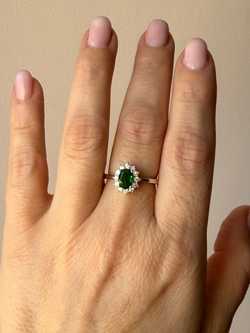 Anello Kate verde smeraldo