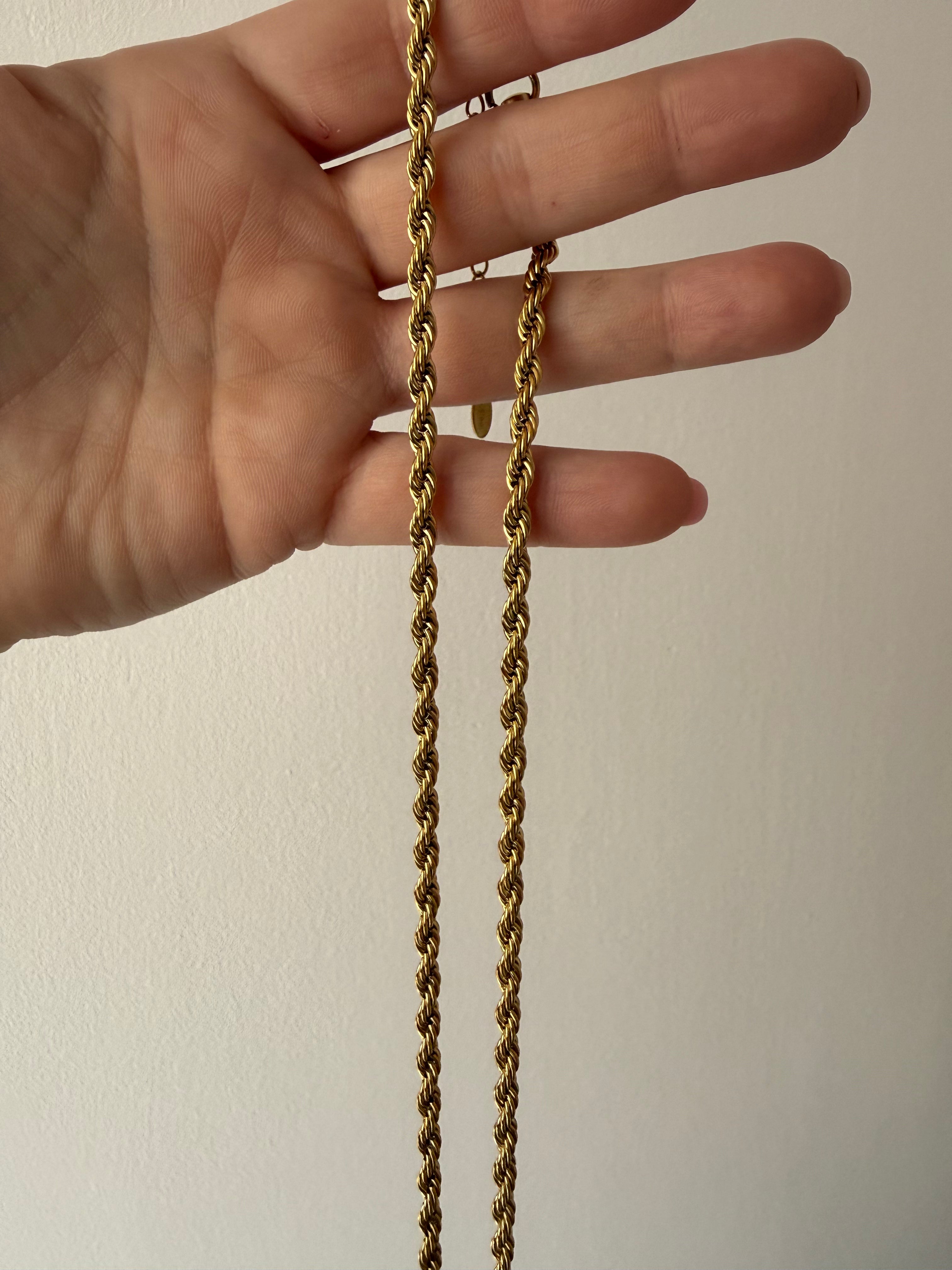 Collana Torcion Gold bold 4mm