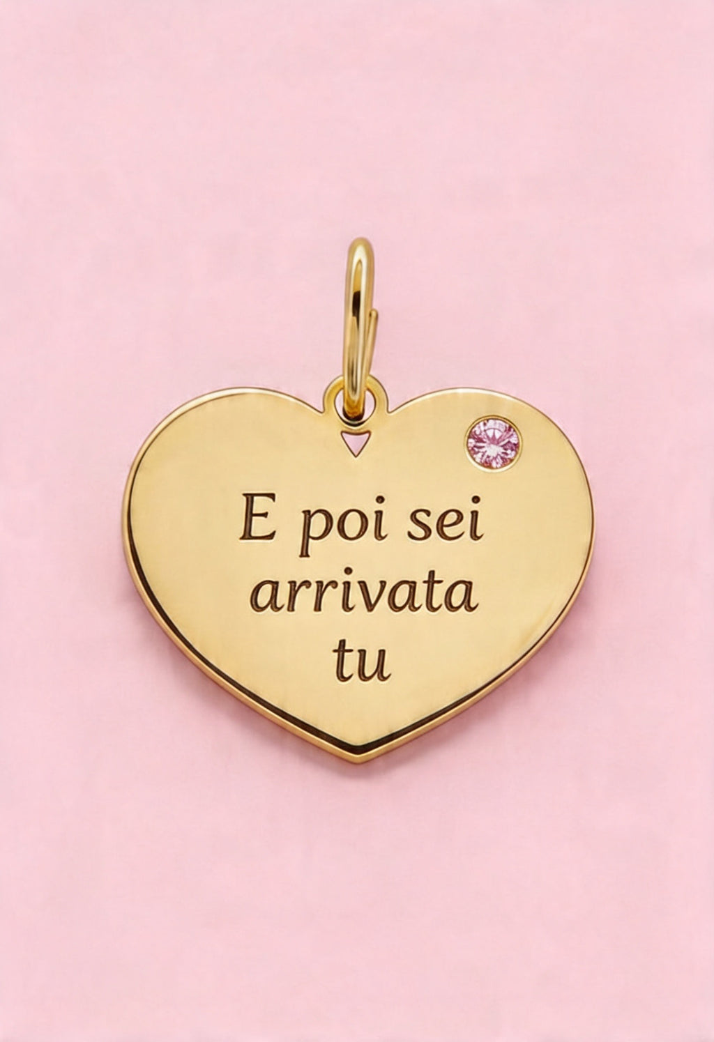Ciondolo Cuore con Zircone Personalizzabile – Argento 925 o Gold