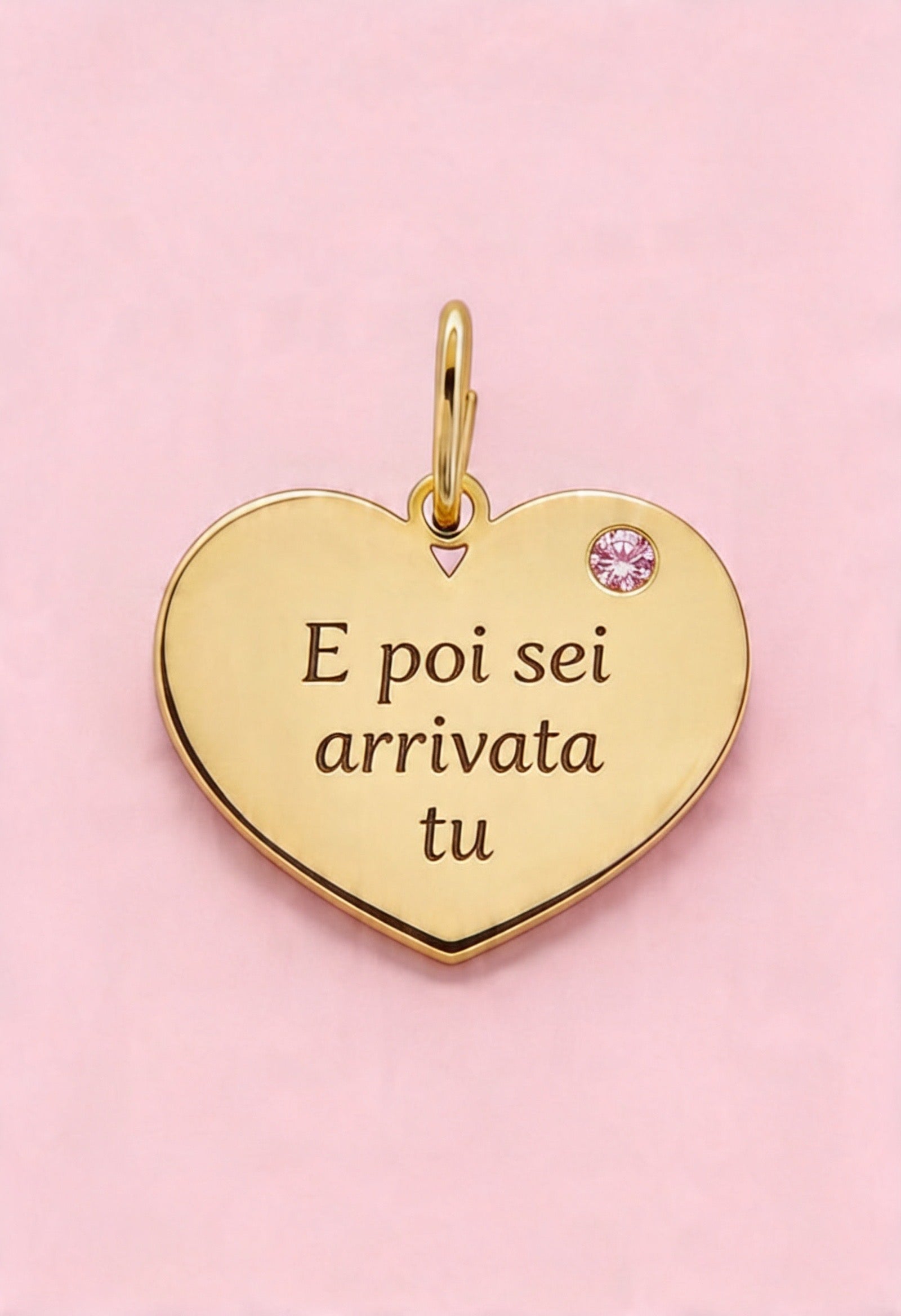 Ciondolo Cuore con Zircone Personalizzabile – Argento 925 o Gold