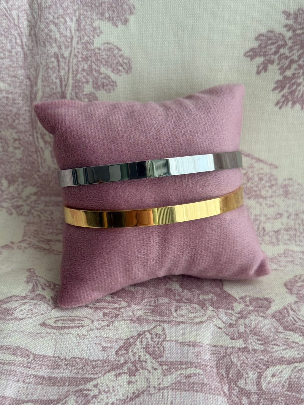 Bracciale Rigido con Piastra Personalizzabile – Acciaio Inossidabile (Silver / Gold)