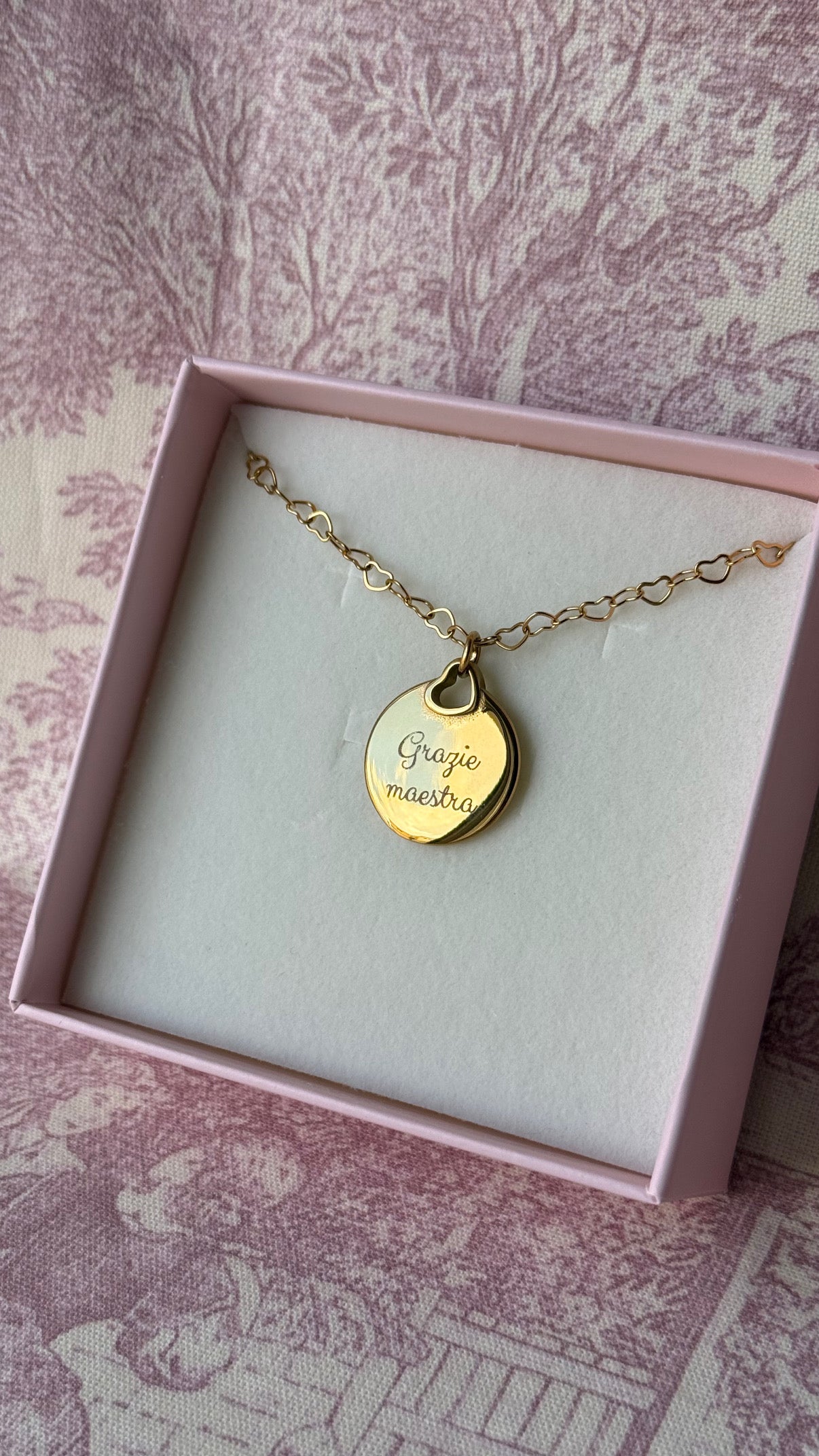 Collana Cuore nel Cuore in Acciaio Inossidabile