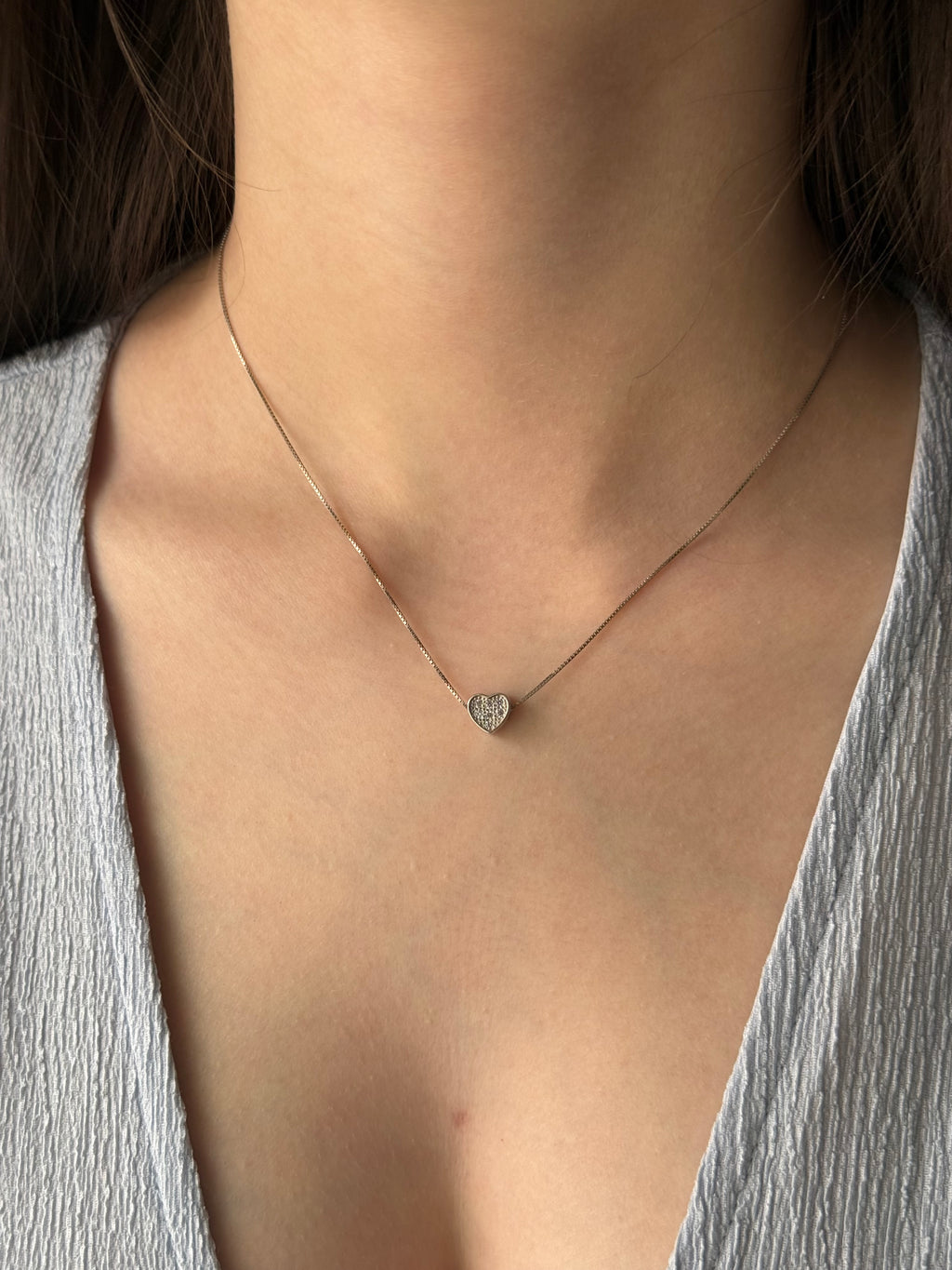 Collana con Cuore Zirconato in Argento 925 – Silver o Gold