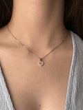 Collana Cuore Vuoto con Zirconi in Argento 925 – Silver o Gold