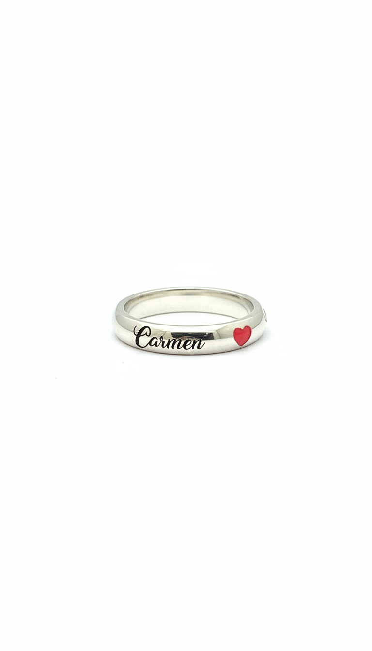 Anello Fedina Legami in Argento 925 Personalizzabile con Incisione