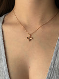 Collana Libellula con Zirconi in Argento 925 Rose Gold