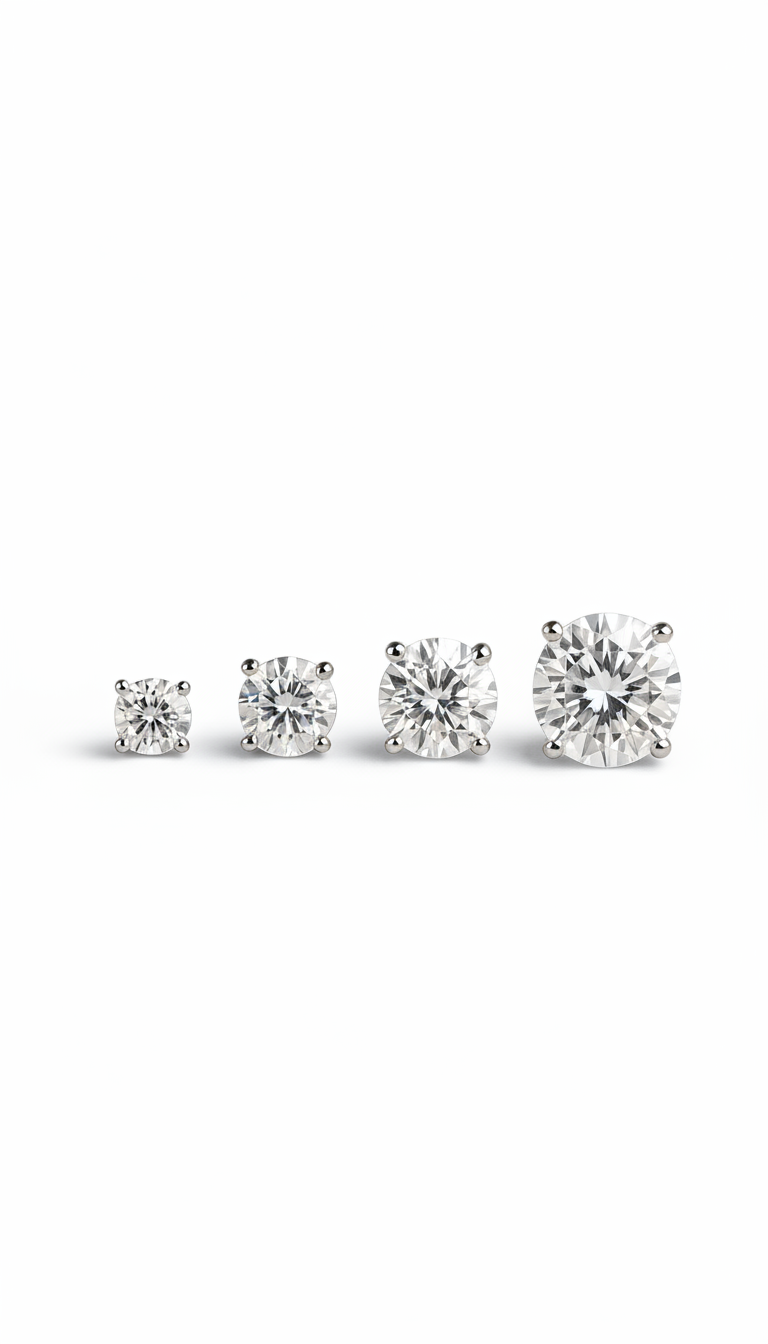 Orecchini Punto Luce in Argento 925 e Zirconi Bianchi
