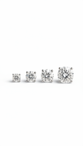 Orecchini Punto Luce in Argento 925 e Zirconi Bianchi